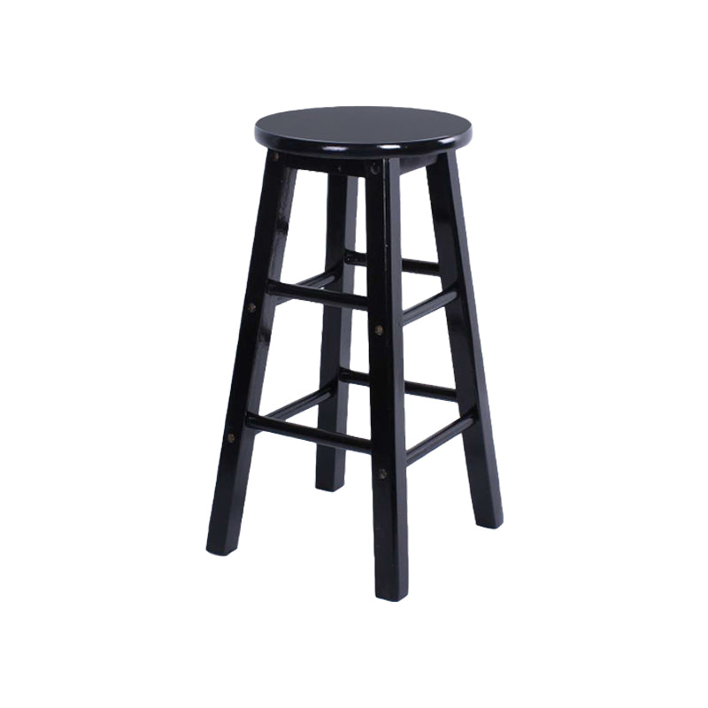 Taburete moderno de barra sin brazo sin espalda con pedal de madera con pedal de madera