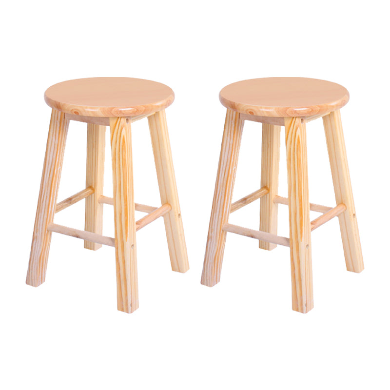 Taburete moderno de barra sin brazo sin espalda con pedal de madera con pedal de madera