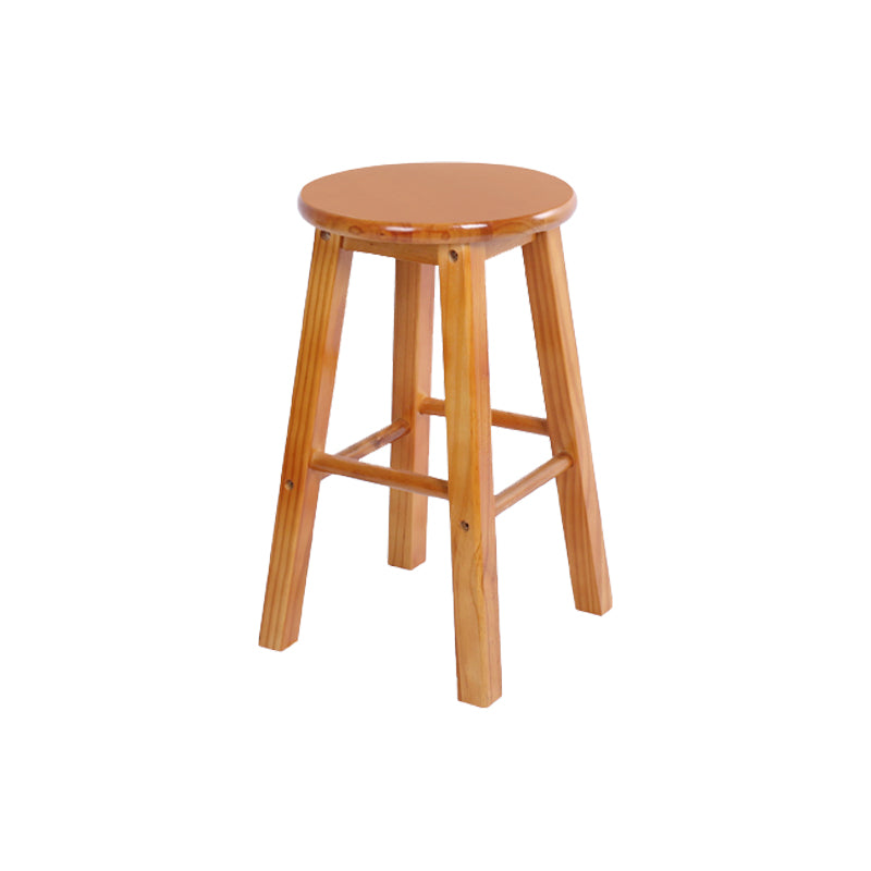 Taburete moderno de barra sin brazo sin espalda con pedal de madera con pedal de madera
