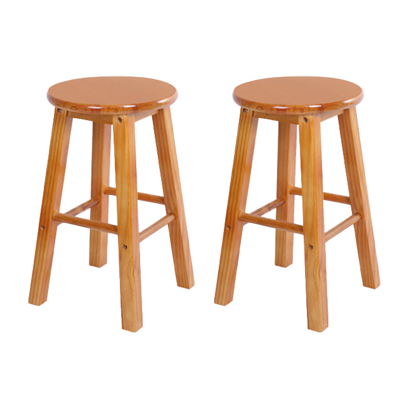 Taburete moderno de barra sin brazo sin espalda con pedal de madera con pedal de madera