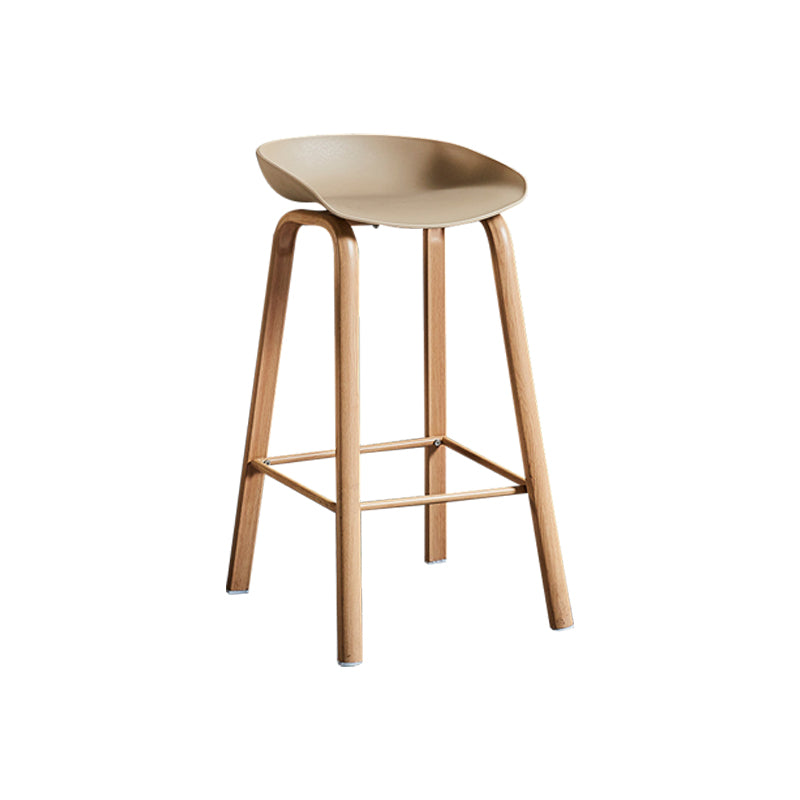 Barhocker im skandinavischen Stil, Metallbeine, Thekenhocker mit Kunststoffsitz (4er-Set)