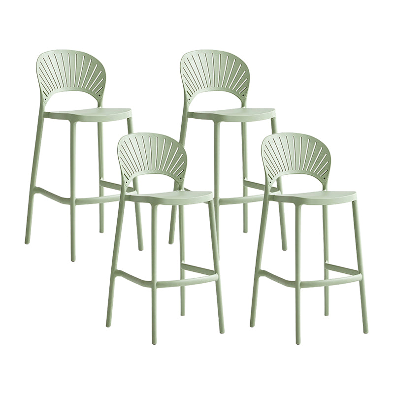 Nordic Plastic Stackable Counter Stools Macron Colorful Indoor Bar Stool with Plastic Seat