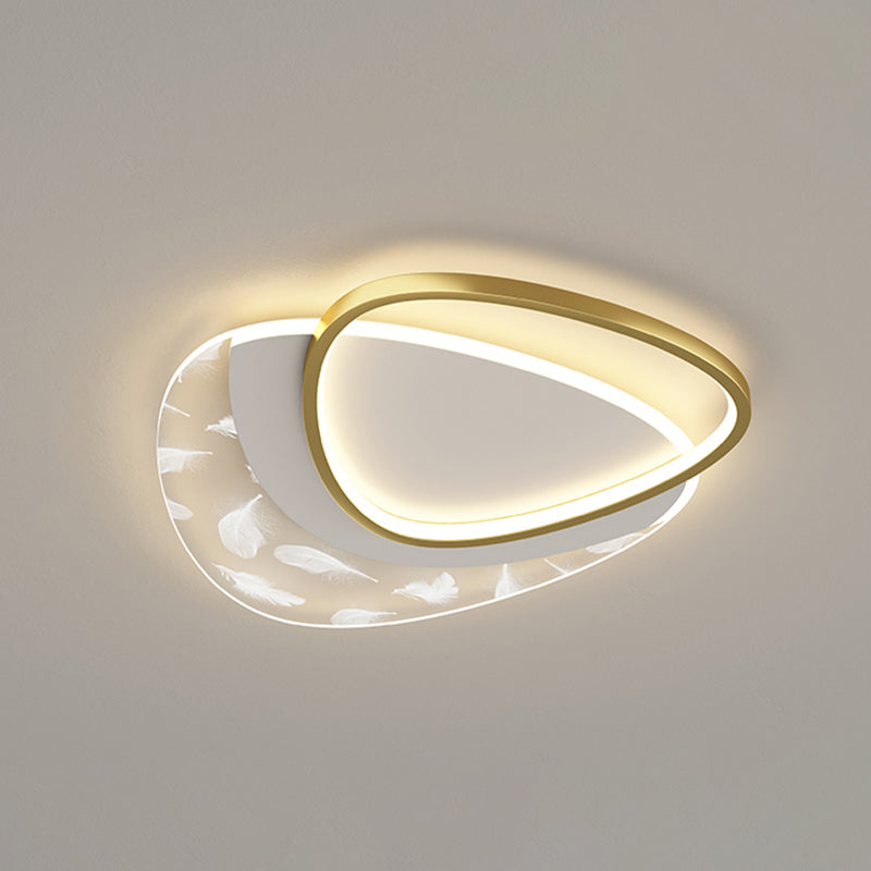 Moderne dreieckige Deckenleuchte aus Metall mit 2 Leuchten für das Esszimmer