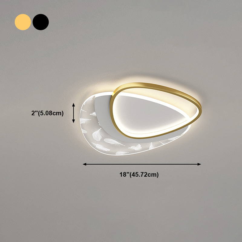 Moderne dreieckige Deckenleuchte aus Metall mit 2 Leuchten für das Esszimmer