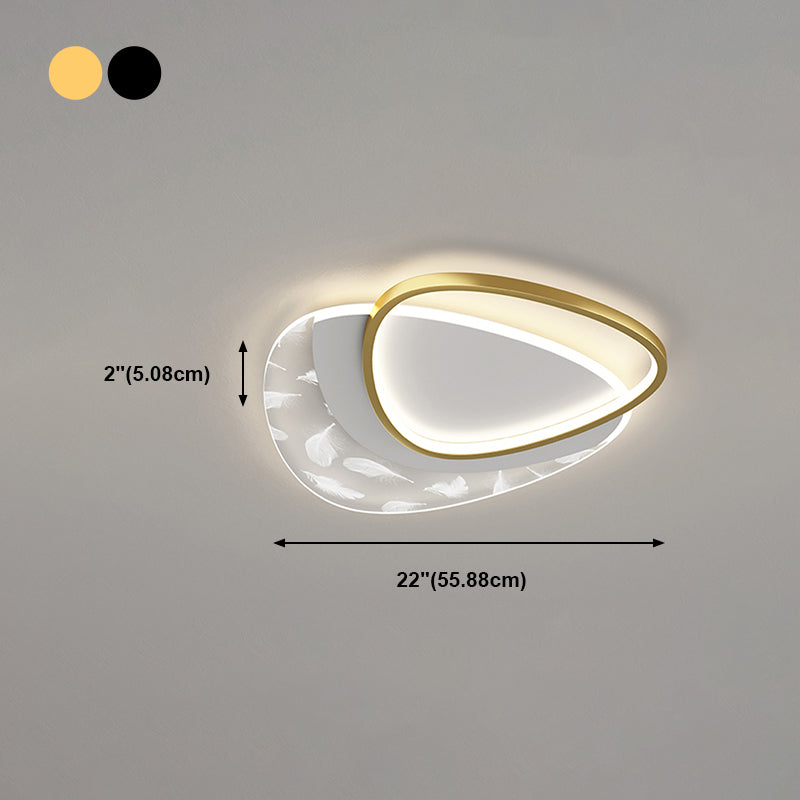 Moderne dreieckige Deckenleuchte aus Metall mit 2 Leuchten für das Esszimmer
