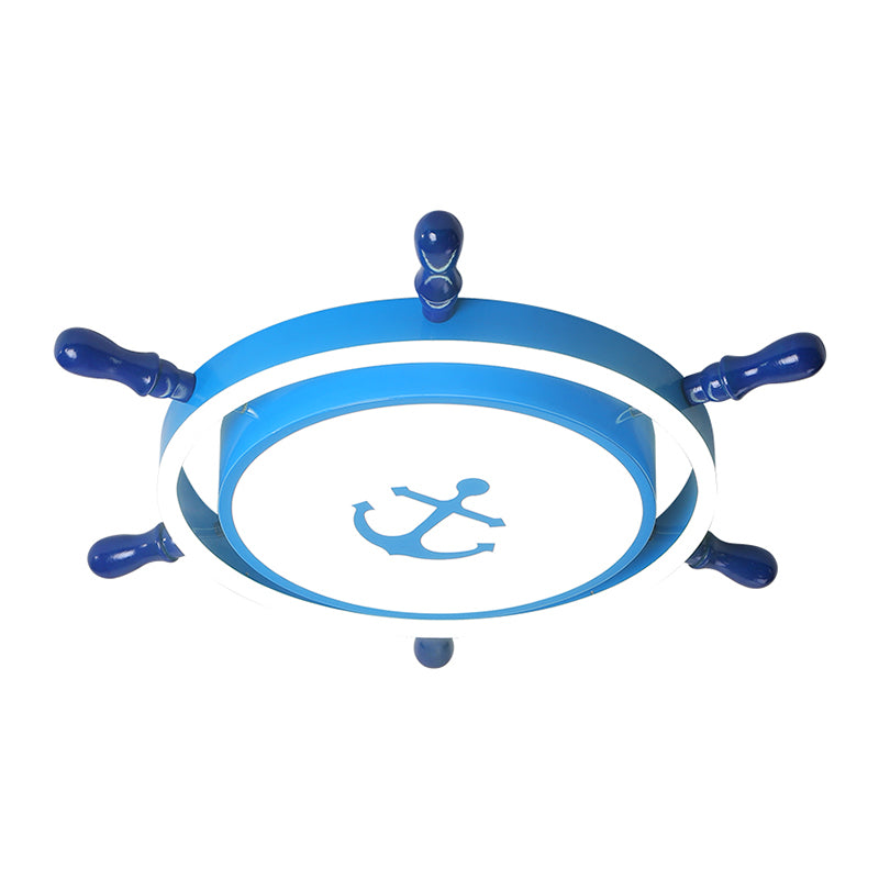 Modern Navigation Flush Light Metal 2 Light Flush Mount Lighting for Children's Room