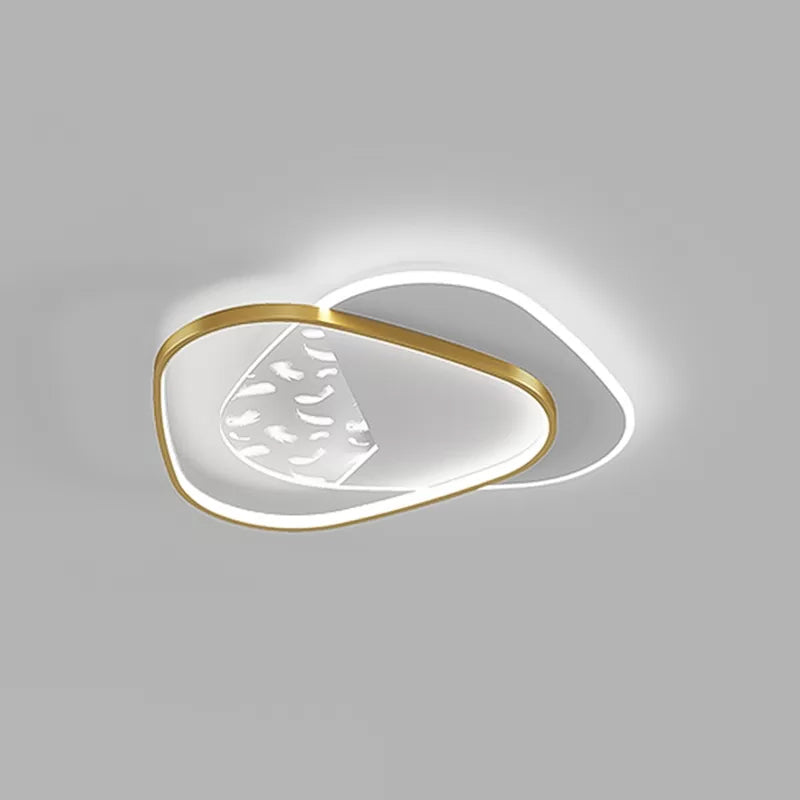 Modern Style Geometry Shape Ceiling Lamp Metal 2 Light Ceiling Lighting for Living Room