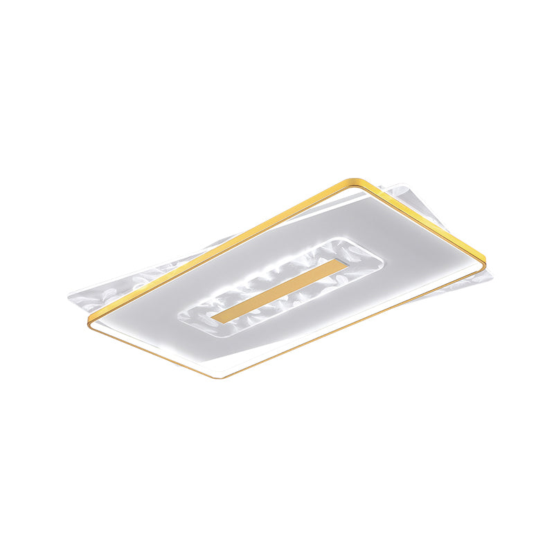 Plafonnier encastré de forme carrée en métal, Style moderne, 2 lumières, luminaires de plafond encastrés