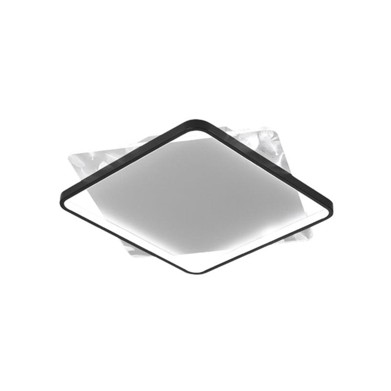 Plafonnier encastré de forme carrée en métal, Style moderne, 2 lumières, luminaires de plafond encastrés