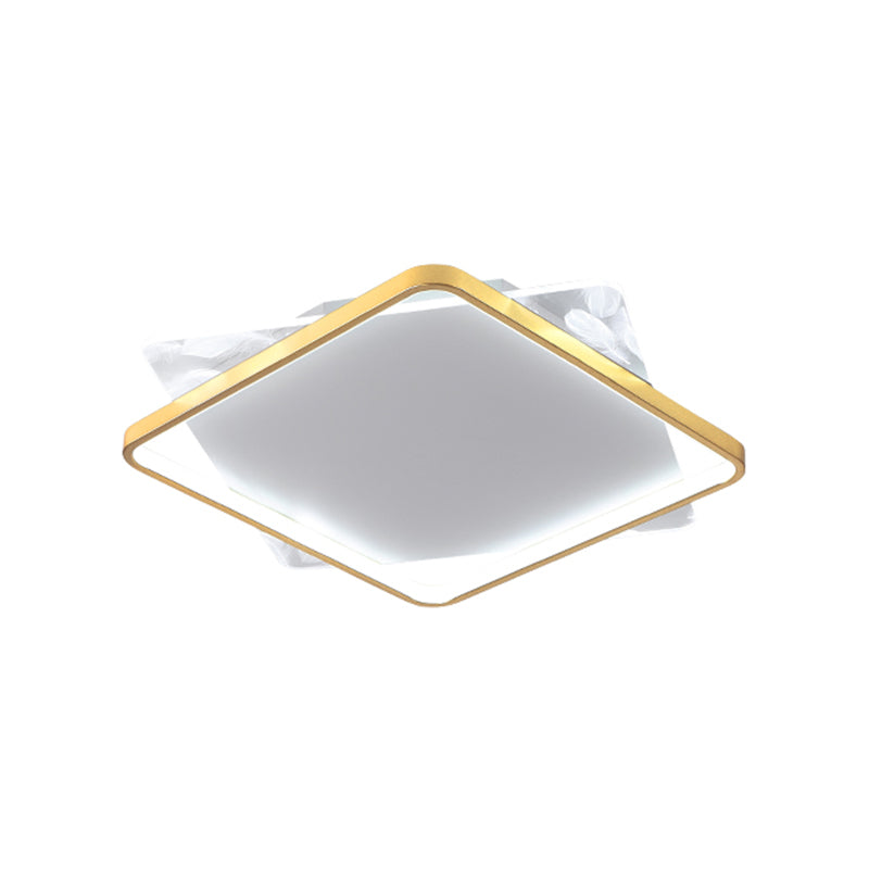Plafonnier encastré de forme carrée en métal, Style moderne, 2 lumières, luminaires de plafond encastrés