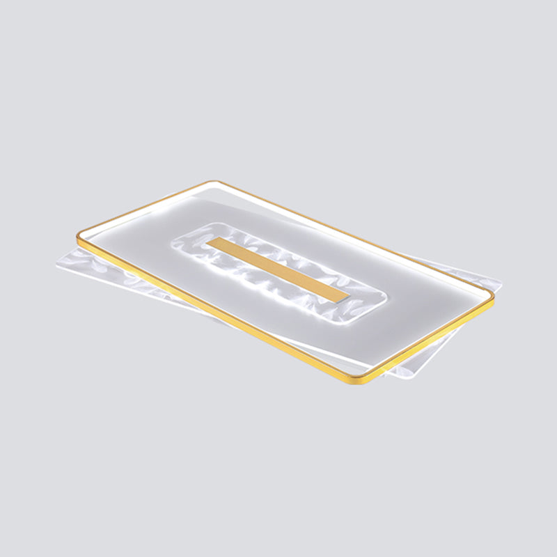 Plafonnier encastré de forme carrée en métal, Style moderne, 2 lumières, luminaires de plafond encastrés
