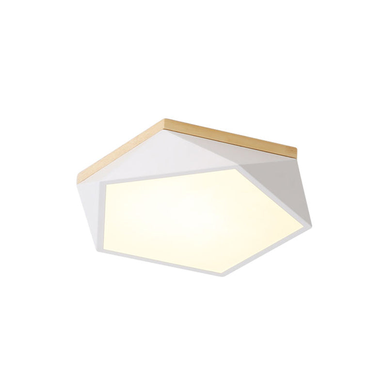 Plafonnier en forme de géométrie de style moderne, éclairage de plafond en métal à 1 lumière pour chambre à coucher