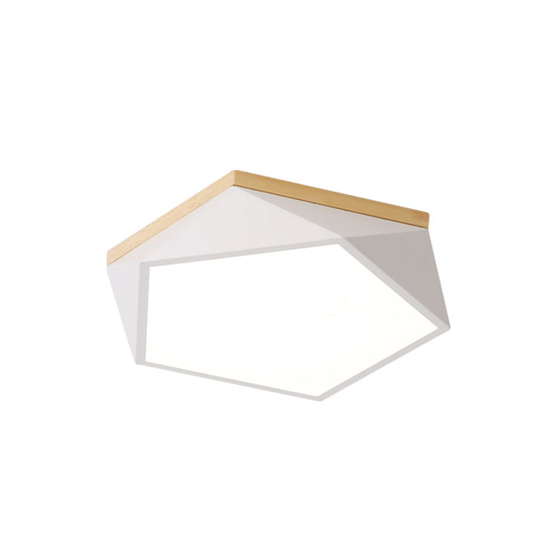 Plafonnier en forme de géométrie de style moderne, éclairage de plafond en métal à 1 lumière pour chambre à coucher