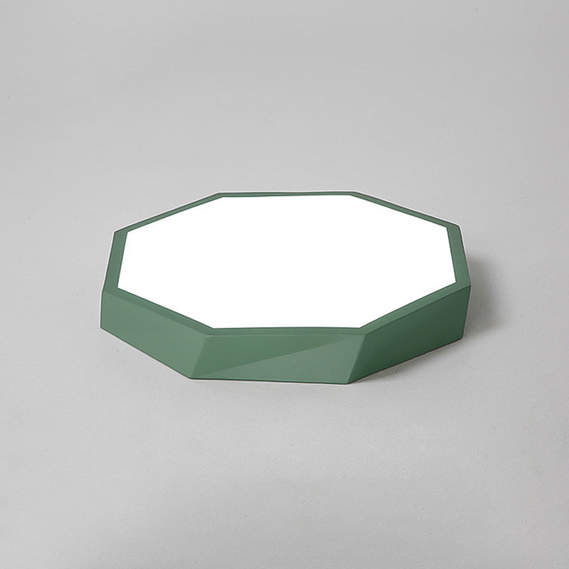 Plafonnier en forme de géométrie de style moderne, éclairage de plafond en métal à 1 lumière pour le salon