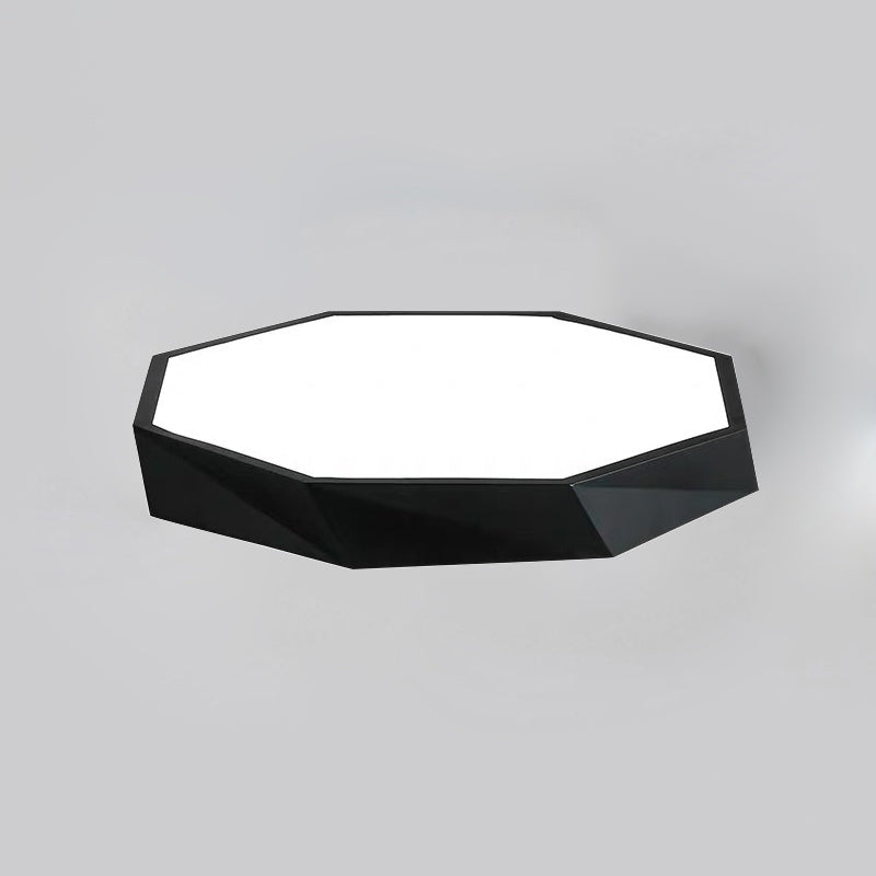 Plafonnier en forme de géométrie de style moderne, éclairage de plafond en métal à 1 lumière pour le salon