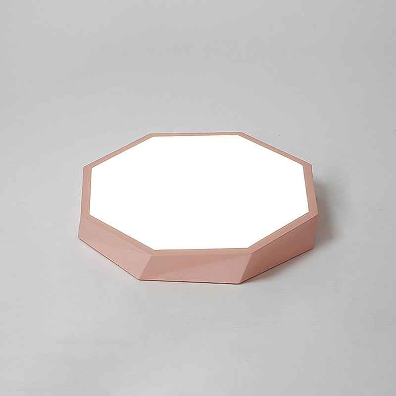 Plafonnier en forme de géométrie de style moderne, éclairage de plafond en métal à 1 lumière pour le salon