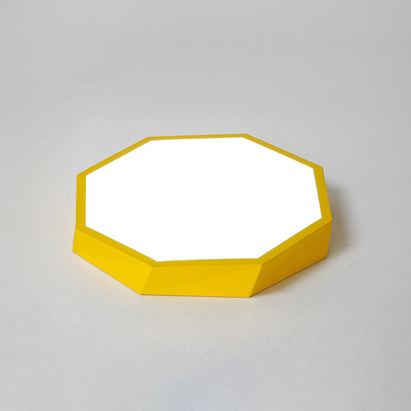 Plafonnier en forme de géométrie de style moderne, éclairage de plafond en métal à 1 lumière pour le salon
