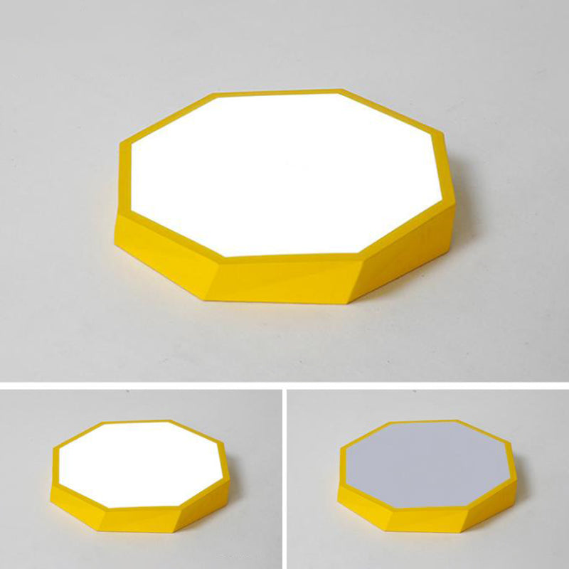 Plafonnier en forme de géométrie de style moderne, éclairage de plafond en métal à 1 lumière pour le salon