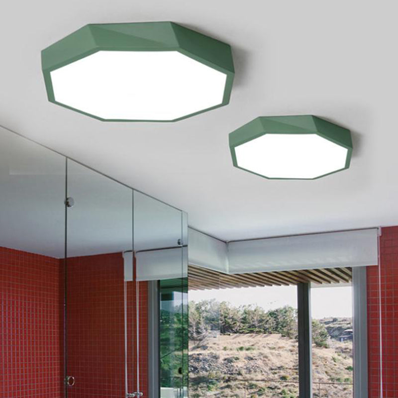 Plafonnier en forme de géométrie de style moderne, éclairage de plafond en métal à 1 lumière pour le salon