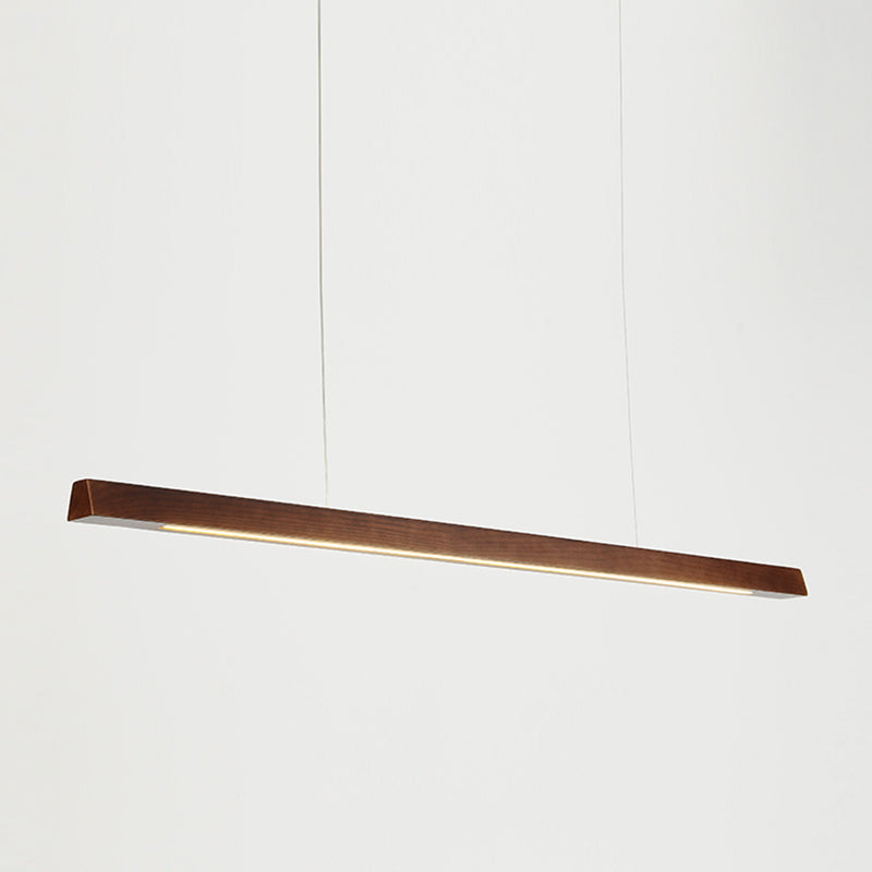 Contemporary Style Linear Shape Pendant Light Wood 1 Light Pendant Lighting Fixture