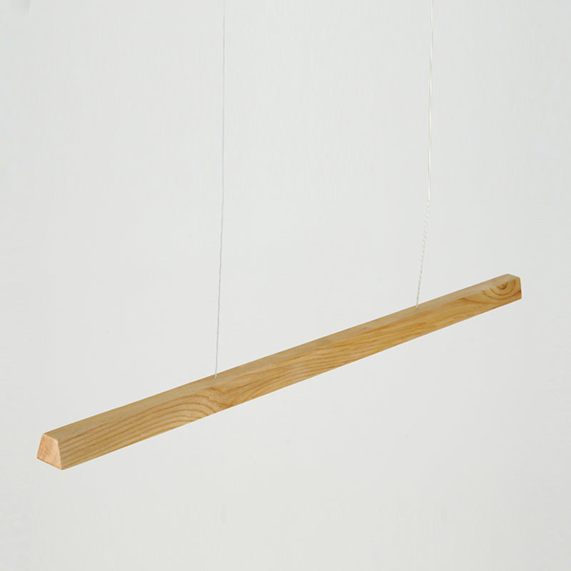 Contemporary Style Linear Shape Pendant Light Wood 1 Light Pendant Lighting Fixture