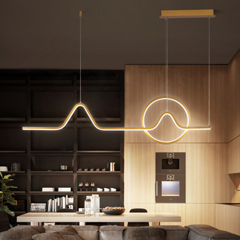 Estilo contemporáneo Luces colgantes de forma lineal Metal de 2 accesorios de iluminación colgante