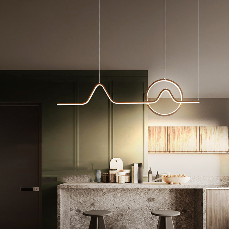 Estilo contemporáneo Luces colgantes de forma lineal Metal de 2 accesorios de iluminación colgante