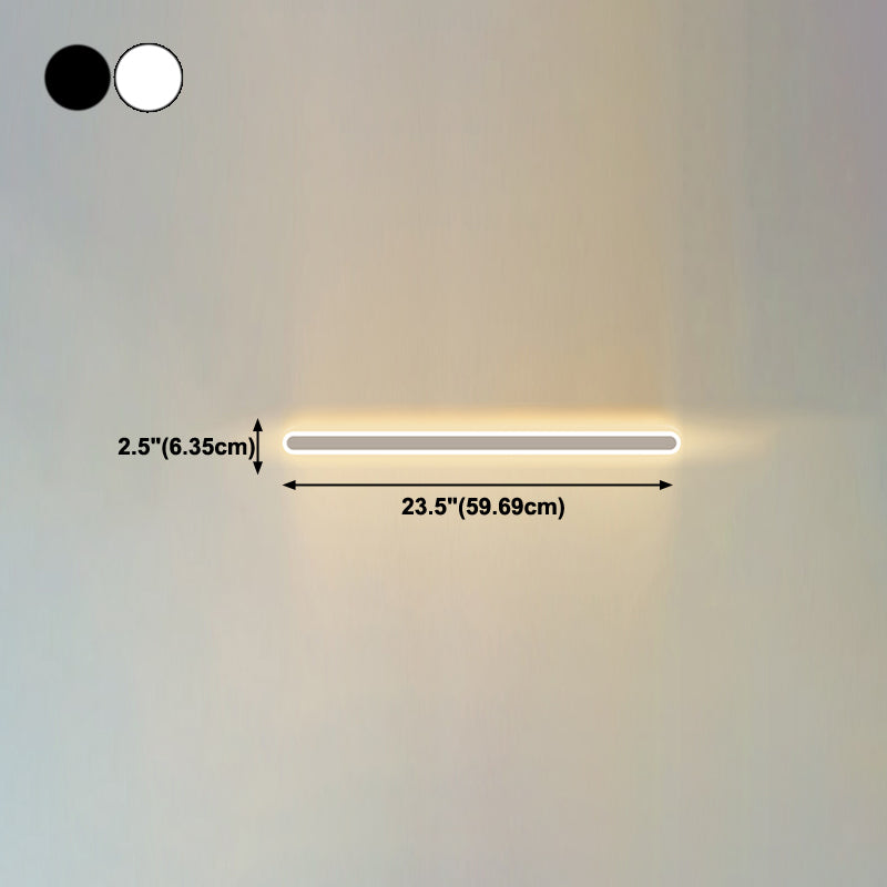 Lampada da parete lineare in metallo 1 moderno lampada montata a parete