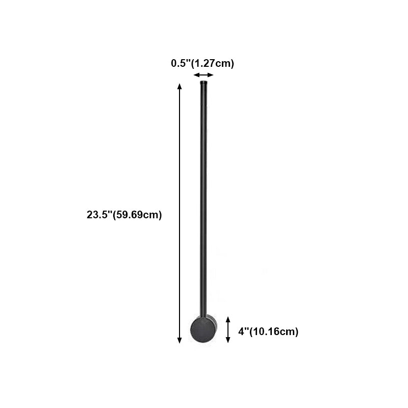 1 Light Linear Wall Mounted Lamps Modern Style Metal Wall Lighting Ideas in Black