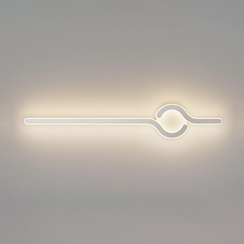 Linear Shape Metal Wall Sconce Modern Single Light Wall Mount Lighting