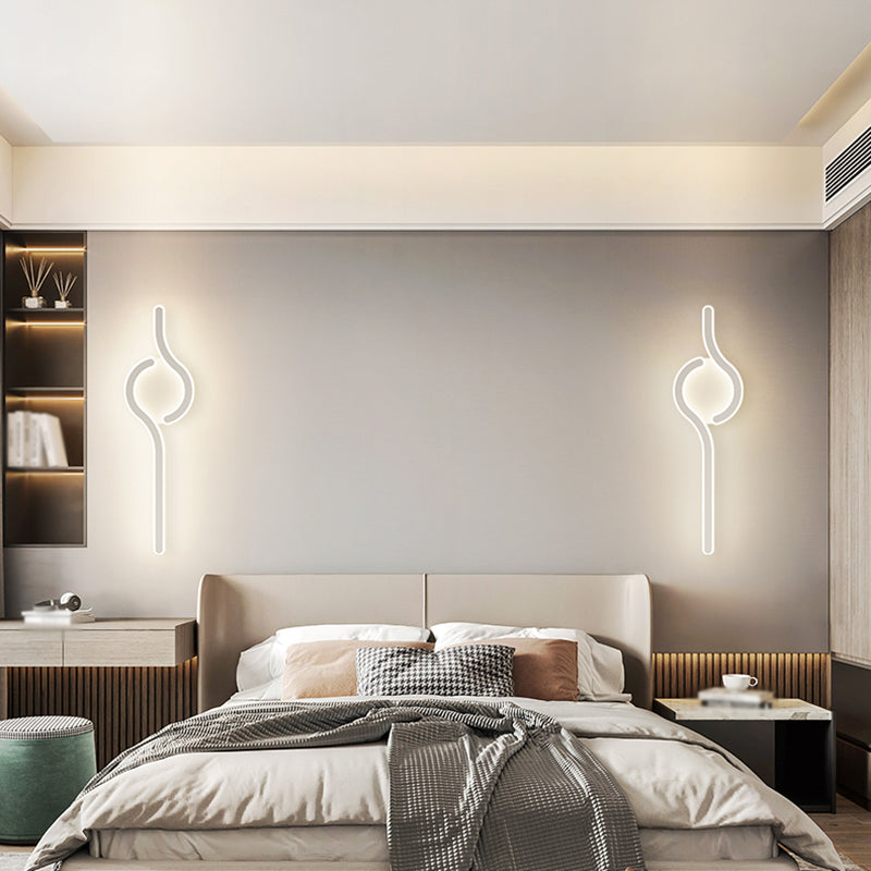 Linear Shape Metal Wall Sconce Modern Single Light Wall Mount Lighting