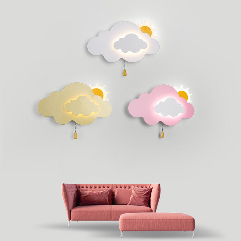 Metal Cloud Wall Lighting Modern Style 1 Light Wall Lighting Fixtures
