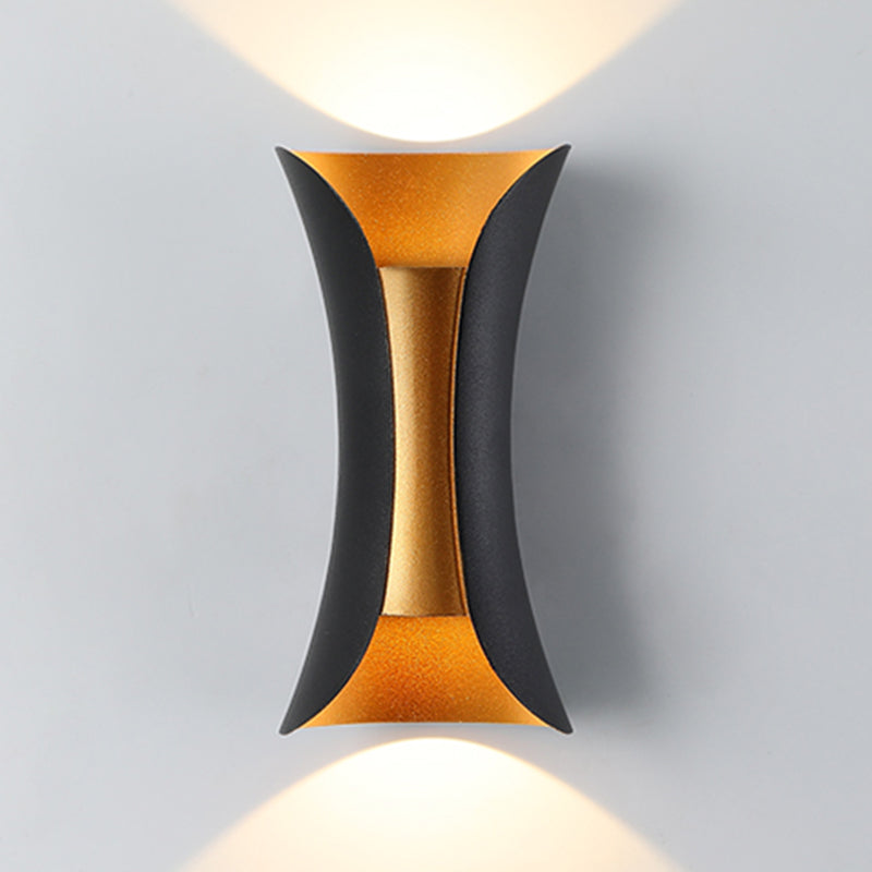 Luces de durazca de metal estilo moderno 2 luces lavadora de pared aplastante