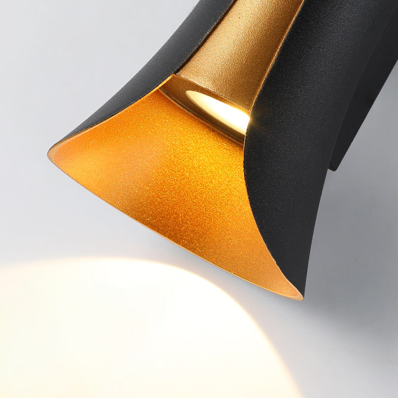 Luces de durazca de metal estilo moderno 2 luces lavadora de pared aplastante