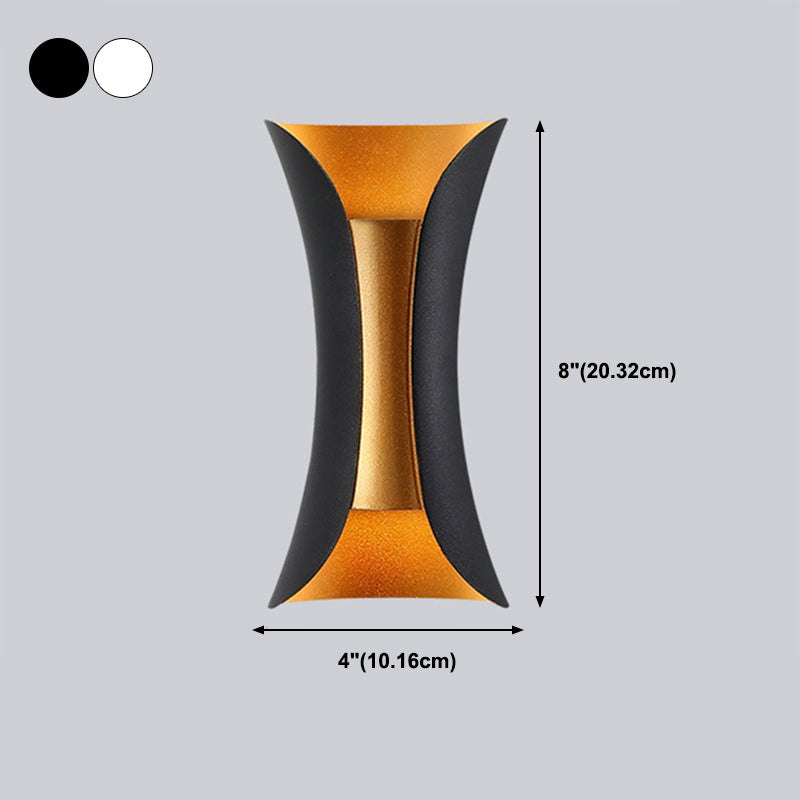 Luces de durazca de metal estilo moderno 2 luces lavadora de pared aplastante