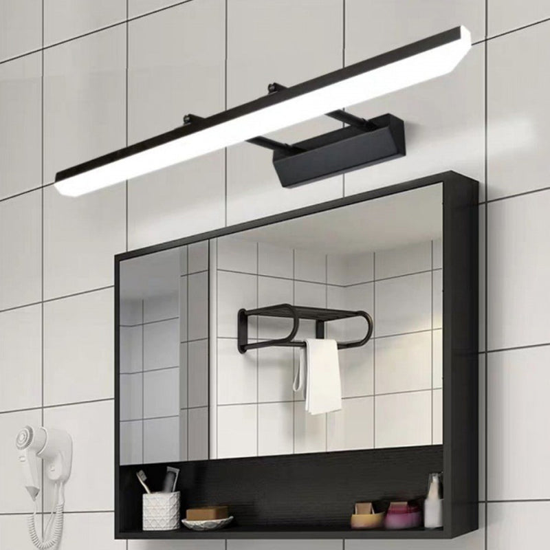 Modern Style Linear Wall Mounted Lamps Metal 1 Light LED Mirror Lights