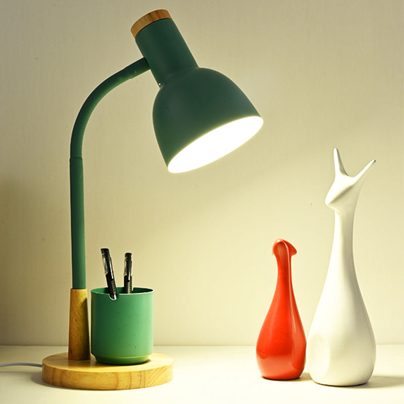 Modern Bell Shape Night Table Lamp Metal 1 Light Table Light (Pen Holder Not Included)