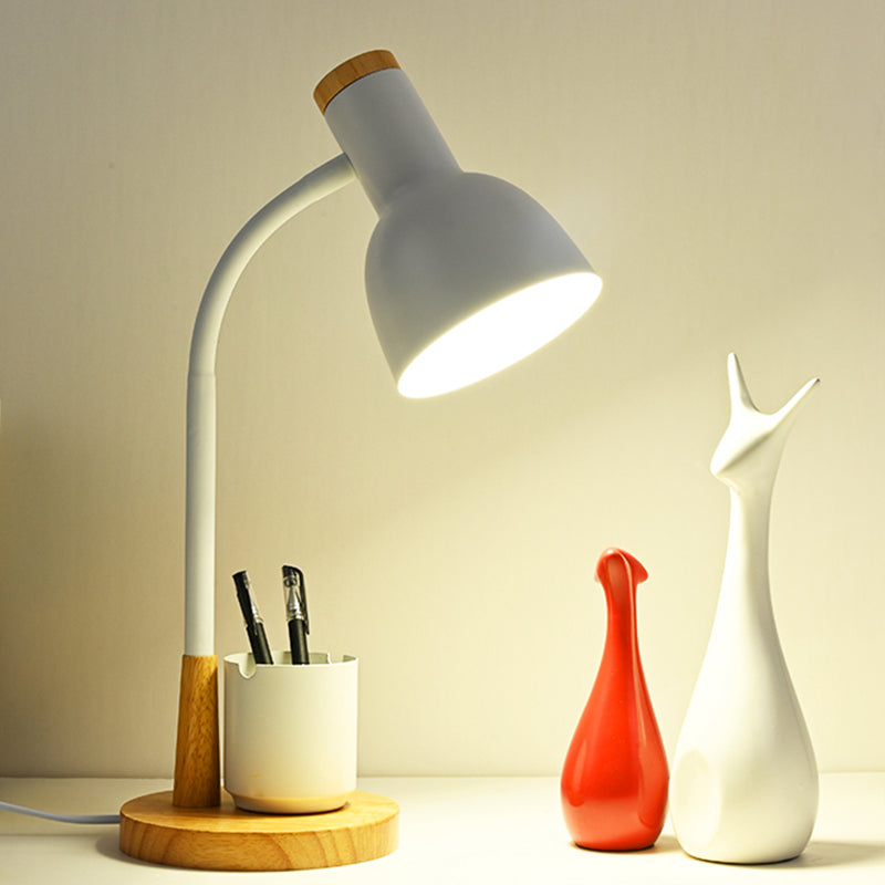 Modern Bell Shape Night Table Lamp Metal 1 Light Table Light (Pen Holder Not Included)