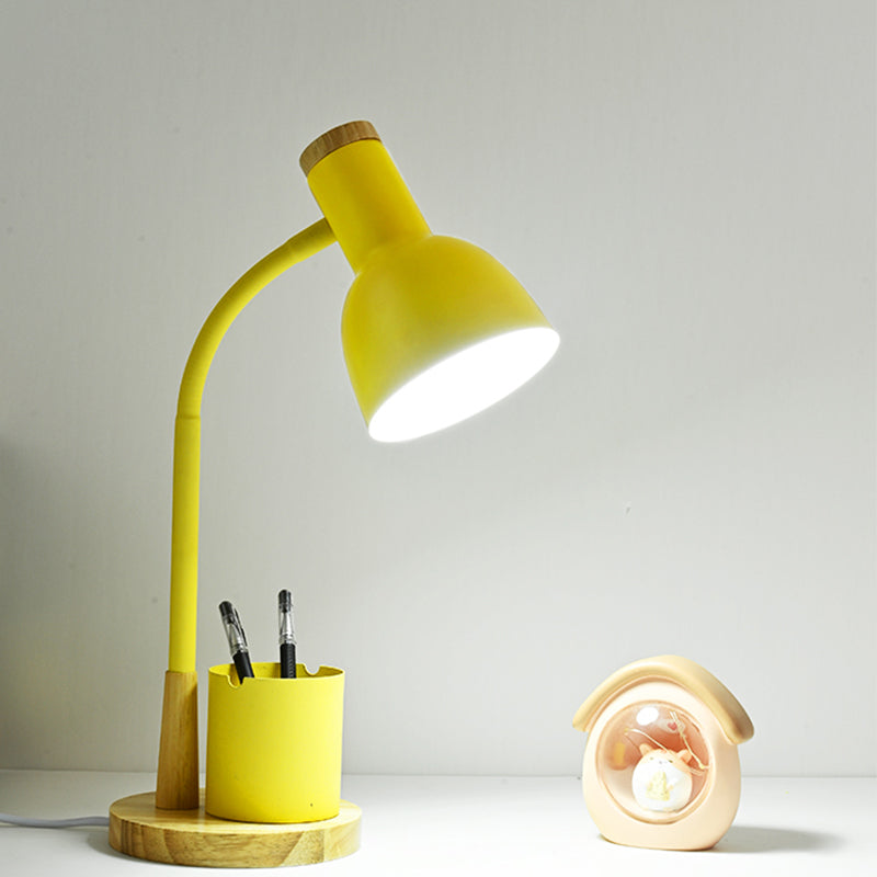 Modern Bell Shape Night Table Lamp Metal 1 Light Table Light (Pen Holder Not Included)