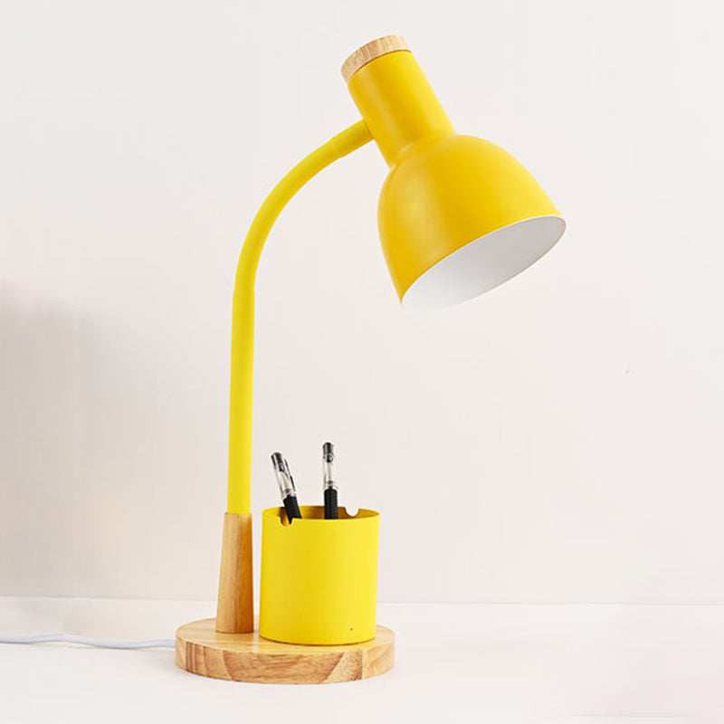 Modern Bell Shape Night Table Lamp Metal 1 Light Table Light (Pen Holder Not Included)