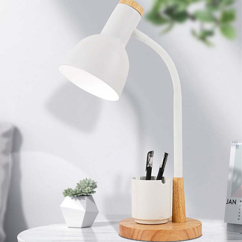 Modern Bell Shape Night Table Lamp Metal 1 Light Table Light (Pen Holder Not Included)