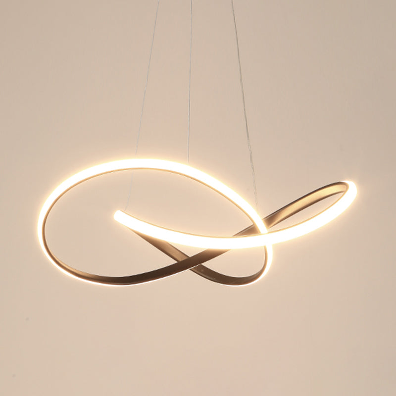 Contemporary Strip Shape Pendant Chandelier Metal 1-Light Pendant Lighting