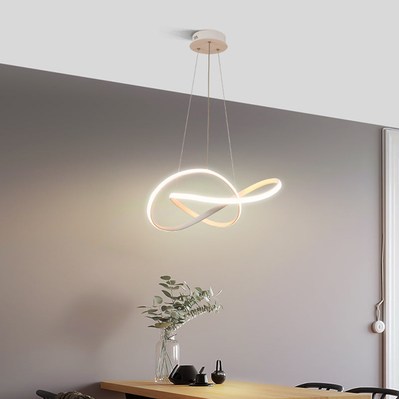 Contemporary Strip Shape Pendant Chandelier Metal 1-Light Pendant Lighting