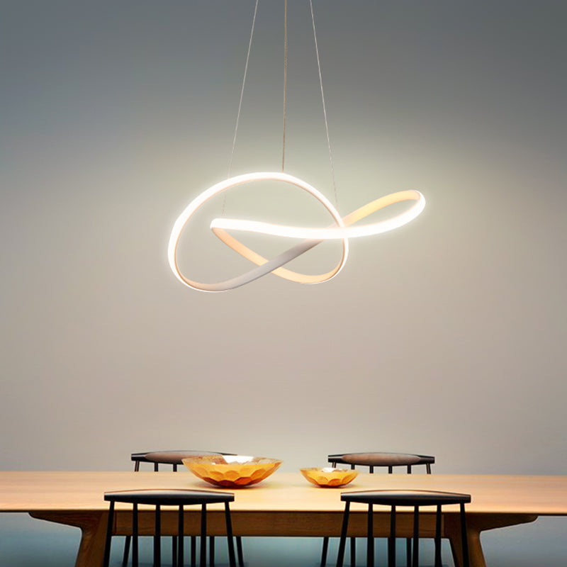 Contemporary Strip Shape Pendant Chandelier Metal 1-Light Pendant Lighting