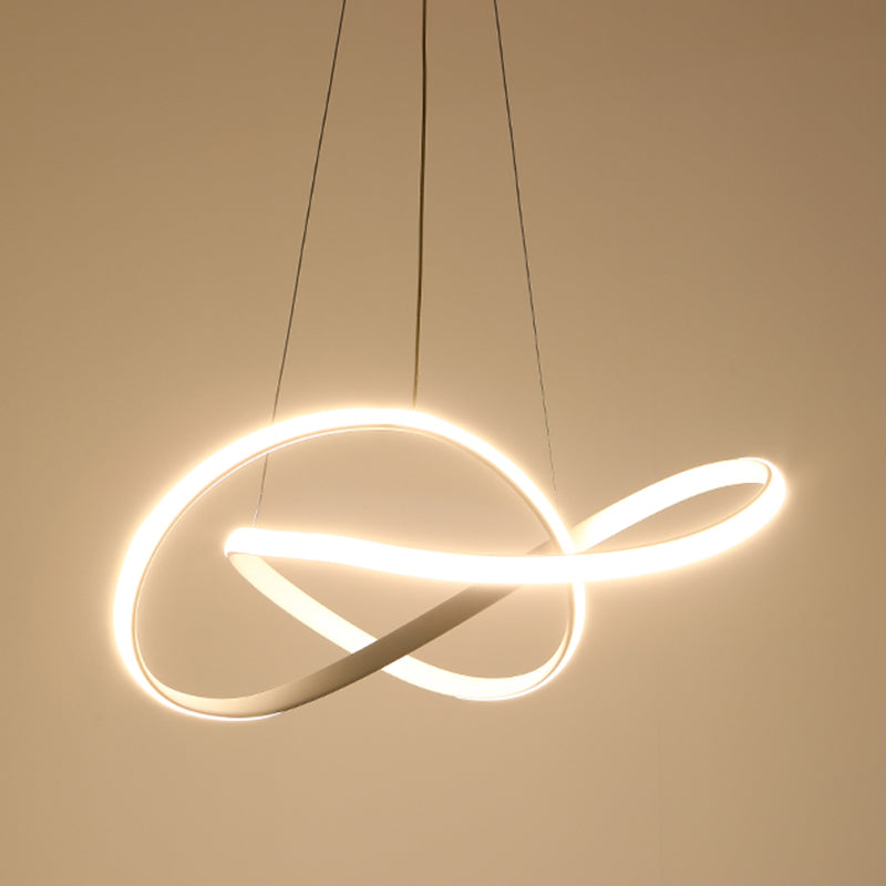 Contemporary Strip Shape Pendant Chandelier Metal 1-Light Pendant Lighting