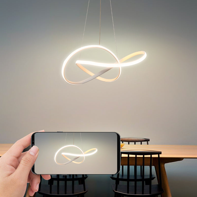 Contemporary Strip Shape Pendant Chandelier Metal 1-Light Pendant Lighting