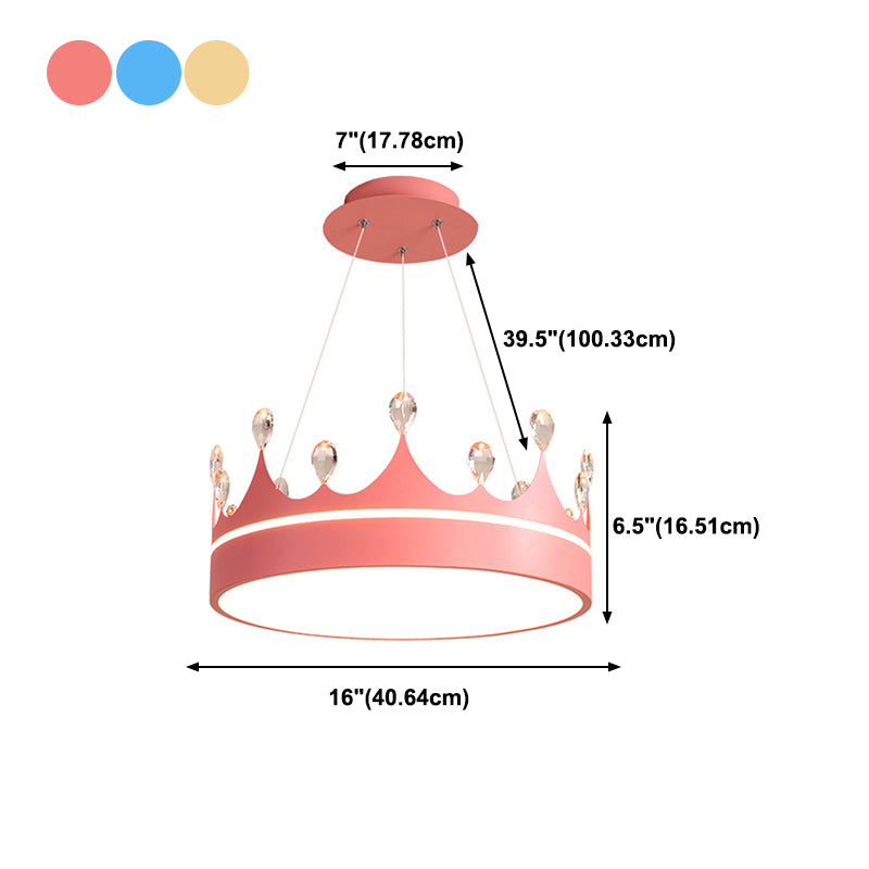Crown Shape Hanging Lamp Modern Style LED Pendant Lamp for Bedroom