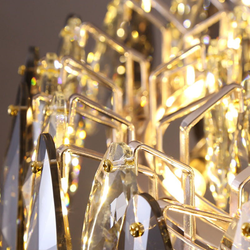 Moderne Style Radform Anhänger Kronleuchter Kristallleuchter Lichter in Grau