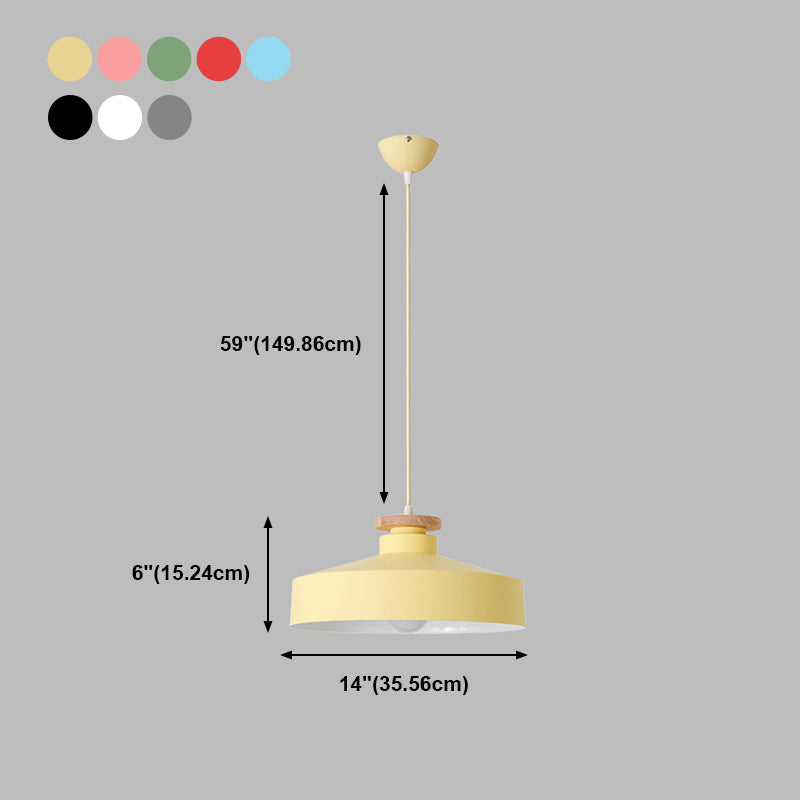 Couvre-pote Shape Hanging Lighting Modern Style Metal 1 Light Hanging Lamping for Dining Room