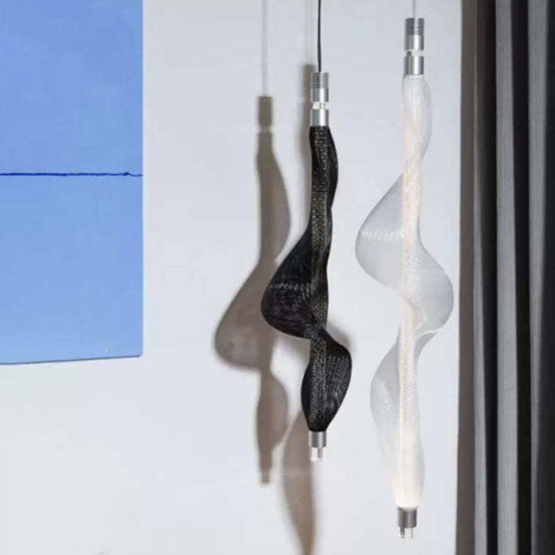 Acrylique linéaire éclairage suspendu moderne style 1 tête suspendue à la tête pour chambre à coucher